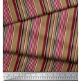 thumbnail image 2 of Soimoi Brown Rayon Fabric Vertical Stripe Fabric Prints By Yard 42 Inch Wide, 2 of 3