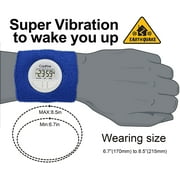 CoolFire Vibrating Alarm Clock - Silent Alarm Wristband Vibrating Watch. Silent Wrist Shock Clock. Vibration Bracelet Clock Deep Sleeper & Vibrate with USB Charge 1685G (Blue)