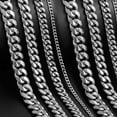 thumbnail image 3 of 8MM-14MM Stainless Steel Cuban Chain Necklace For Men Jewelry Male Neck Punk Accessory, 3 of 6