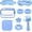Blue, variant on 9Pcs Spa Headband Wristband Set,with Hair Clips,Hair Tie,Sleep Eye Mask,Facial Cleansing Brush,Clear Toiletry Bag for Washing Face Skin Care Puffy Makeup,Pink