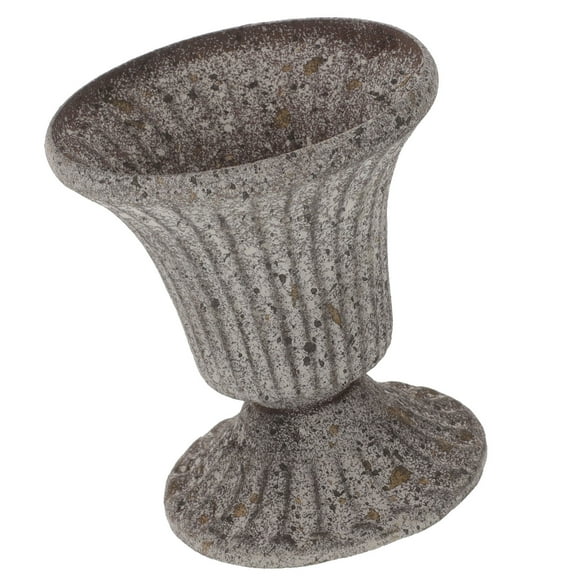 TEHAUX Grey Iron Flowerpot Decoration Set 1 Piece Elegant and Simple Floral Vase for Indoor Outdoor