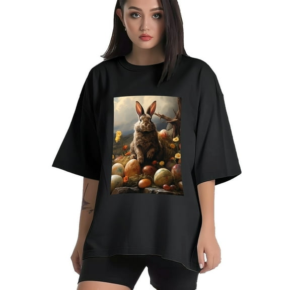 Plus Size Shirt for Women Black Tops for Women Short Sleeves Shirt for Women Easter T Shirt Crewneck Shirt for Women XS