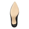 thumbnail image 4 of NINE WEST Womens Black Flax Pointed Toe Stiletto Slip On Leather Dress Pumps 6 M, 4 of 4