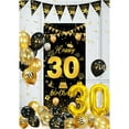 thumbnail image 4 of BIRLON 30th Birthday Decorations, Men and Women Birthday Party Supplies, Happy Birthday Poster and Pennants, Black Balloon, Gold Balloon, Happy Birthday Printed Balloon(Black Gold), 4 of 5