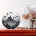 thumbnail image 2 of Mountain Painting Wall Clock Round Vintage Silent Non Ticking Battery Operated Accurate Arabic Numerals Design for Home Kitchen Living Room Bedroom 10 Inch Home Decor, 2 of 6