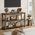 thumbnail image 6 of 2024 New Farmhouse Entryway Table,47 Inch Narrow Long Console Table with Storage, 3 Tier Wood Console Table for Living Room, Behind Couch Table, Hallway Table for Foyer, Entryway Furniture, 6 of 10