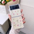 thumbnail image 2 of Galaxy Z Flip 4 Real Flower Case, Soft Clear Flexible Rubber Pressed Dry Real Flowers Case Girls Women Glitter Shockproof Floral Cover for Samsung Galaxy Z Flip 4 -Pink, 2 of 17