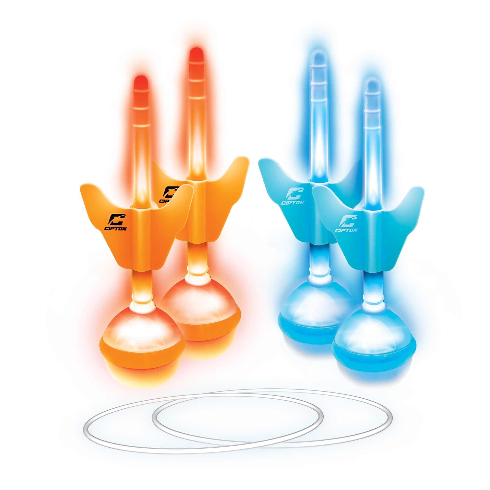 CIPTON LED Lawn Darts, 4 Blue/Orange LED Darts