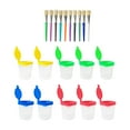 thumbnail image 2 of Tachiuwa Paint Cup and Brush Set Art Supplies Tools Easy to Clean Paint Containers for Painting Watercolor DIY Project Home, 2 of 10