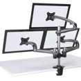thumbnail image 1 of Cotytech Triple Moniteur Support de Bras de Serrage à Ressort - Gris Foncé (DM-GMT13-C50), 1 of 1