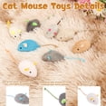 thumbnail image 5 of 16 Pack Interactive Cat Mice Toys - Plush Catnip Mouse Shaped Biting Toys for Indoor Cats - Realistic Design in 8 Colors, 5 of 14