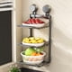 thumbnail image 1 of Estante de Almacenamiento de Cocina con Ventosas de Acero Inoxidable, Estante Montado en Pared de Múltiples Capas para Verduras y Utensilios, Sin Taladro 43x18x16cm Negro o Blanco, 1 of 6