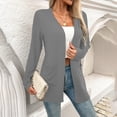 thumbnail image 7 of FchengtaiS Womens Open Front Cardigan Casual Long Sleeve Lightweight Cardigans Spring Fall Outerwear with Pockets, 7 of 7