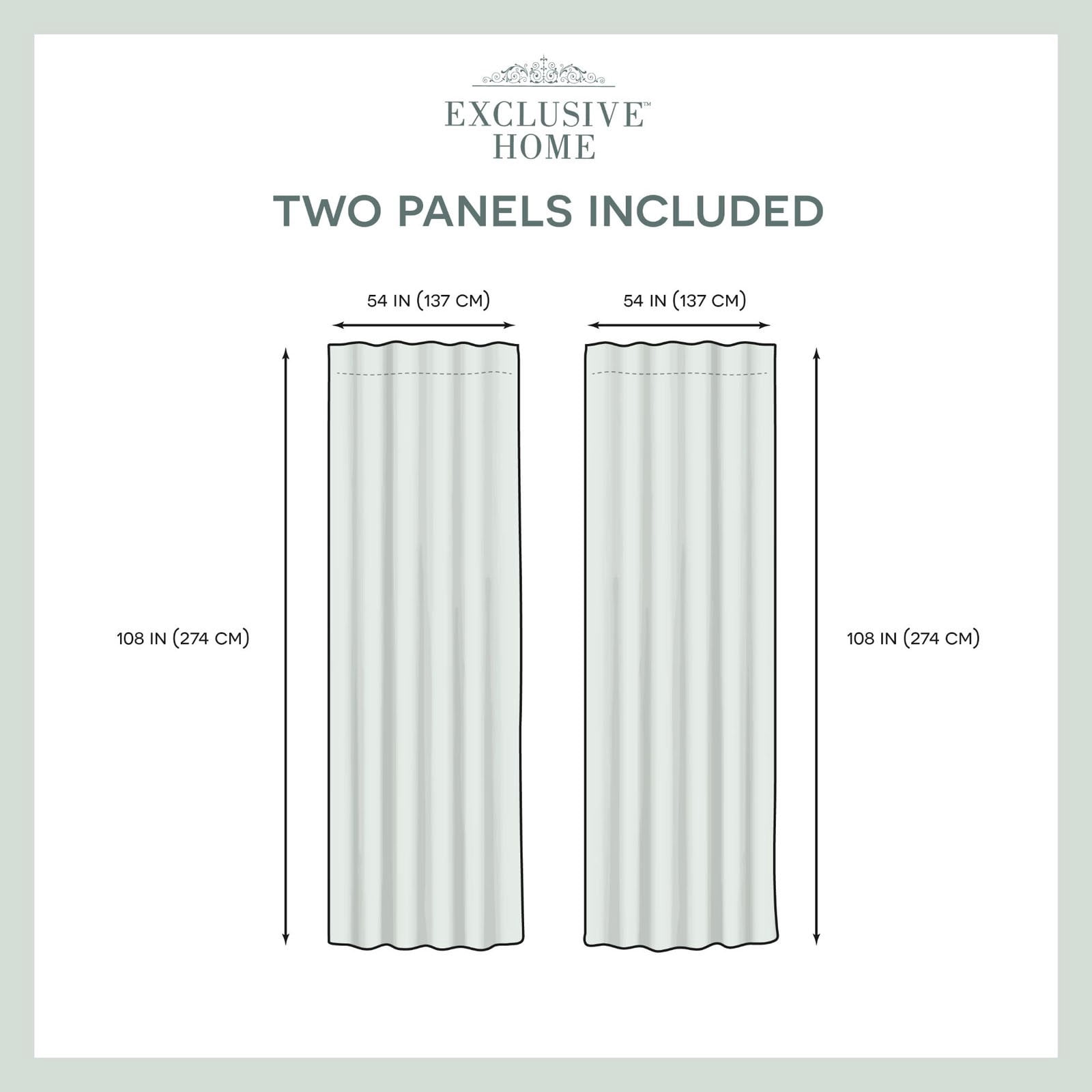 Exclusive Home Kochi Linen Blend Hidden Tab Top Curtain Panel Pair