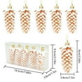 thumbnail image 2 of Bwiyojiz Home Decor Christmas Decorations Decoration Count 5pcs 3.54" 9cm 5-Piece Set Pinecone Fruit Plastic Tree Ornaments Hanging, Gifts for Her, Beige, 2 of 6