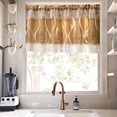 thumbnail image 5 of Celsvanis Jacquard Valance Curtain, Rod Pocket Light Blocking Window Topper, Decorative Dust Proof Short Curtain for Kitchen Sink Indoor Windows 71"x71", 5 of 6