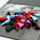 thumbnail image 5 of 30 Unidades 23mm Mini Bors Pendiente / Bolsa / Colr / Lvero Bor DIY Accesorio De Joyería Multicolores Hugo Borla de seda, 5 of 9