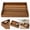 Natural Acacia, variant on Acacia Wood Serving Tray with Handles, Rectangular Natural Wood Decor Tray, 17Inch Farmhouse Table & Kitchen Display