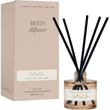 Reed Diffuser - Balsam & Fir 5.7 Fl.oz Diffuser with 8 Sticks Christmas Reed Diffuser for Home Bathroom Shelf Decor