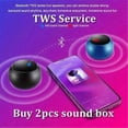 thumbnail image 3 of Mini altavoz portátil inalámbrico Bluetooth de metal con subwoofer pequeño y sonido fuerte verde, 3 of 5