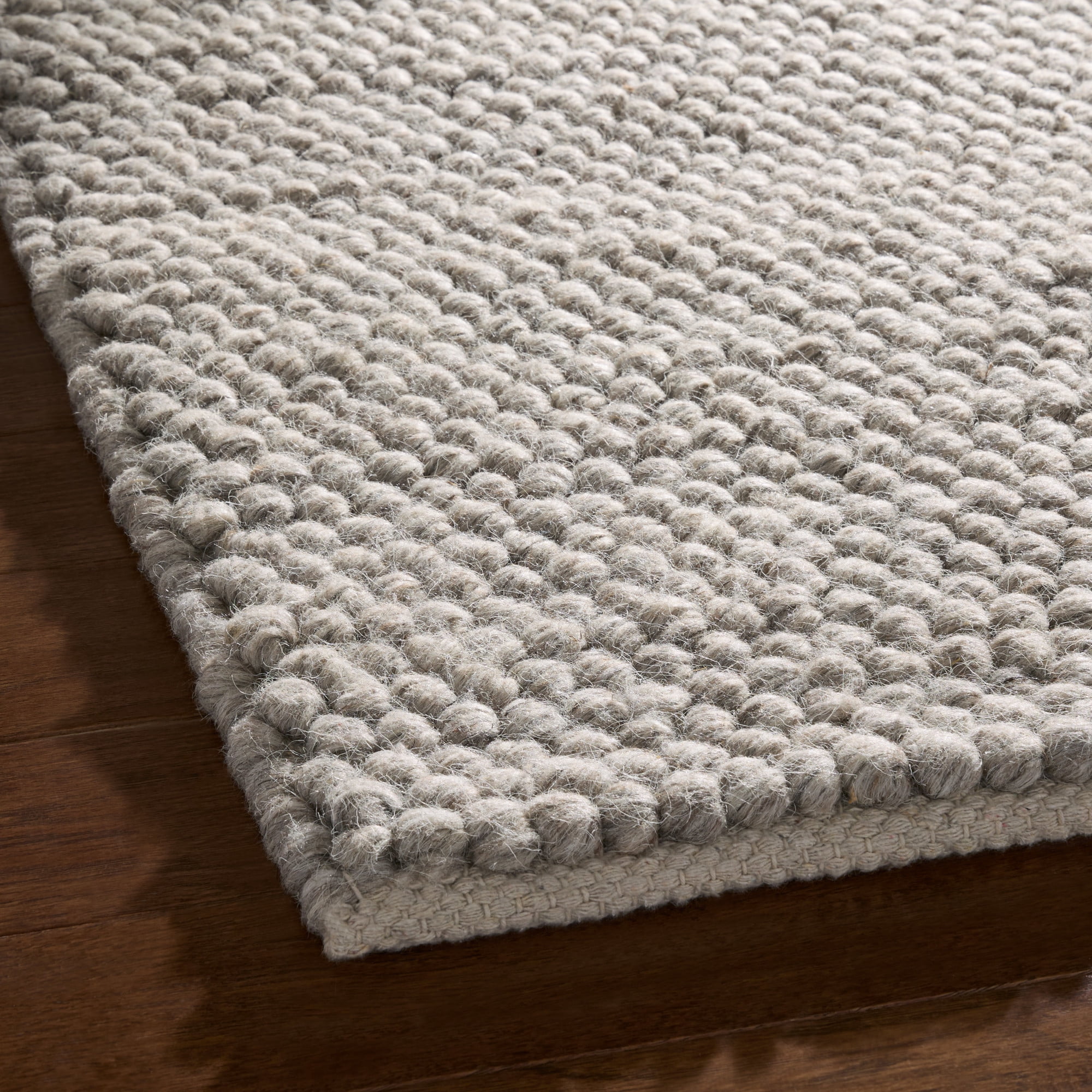 TOWN & COUNTRY TERRA Olea Bubble Texture Handcrafted 100% Wool Area Rug, Brown, 8'x10'
