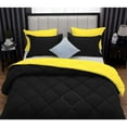 thumbnail image 6 of DNG Creations 1 Piece Reversible Diamond Pattern Comforter Solid - 100% Egyptian Cotton, 800 TC ( Full/ Queen - Size ) All-Season 550 GSM ( Yellow/Black Colour ), 6 of 7