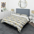 thumbnail image 3 of Designart 'Diamond Retro VIII' Mid-Century Modern Duvet Cover Set, 3 of 4