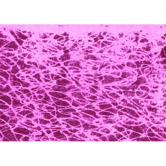 Ahgly Company Indoor Rectangle Abstract Pink Modern Area Rugs, 6' x 9'