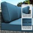 thumbnail image 4 of Yalissey Outdoor Replacement Cushions for Patio Furniture,Water-Resistant Sofa Cushions for Rattan Wicker Sectional Patio Conversation Sets,14-Piece Outdoor Couch Cushions Patio Sofa,Peacock Blue, 4 of 8