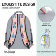 thumbnail image 5 of Princess and Dress Pink Pattern Backpack for School, Cute School Bag with Adjustable Shoulder Straps and Padded Back, 15.3"x11"x6.7", 5 of 5