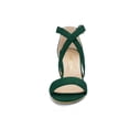 thumbnail image 6 of BLISSFUL STEP Women's Crisscross Strap Open Toe Block Heels Sandals, 6 of 6