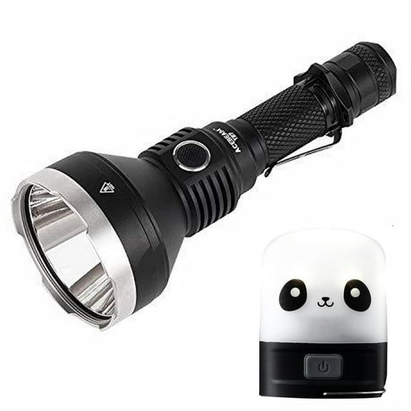 Combo: Acebeam T27 XHP35 HI Flashlight with USB-Rechargeable Power Bank -2500 Lumens w/LR10 USB Rechargeable Pocket Utility Light +Eco-Sensa USB Cable