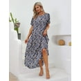 thumbnail image 2 of Fantaslook Summer Dresses for Women Casual Loose Maxi Bohemian Floral Dress Short Sleeve Beach Long Swing Dress, 2 of 5