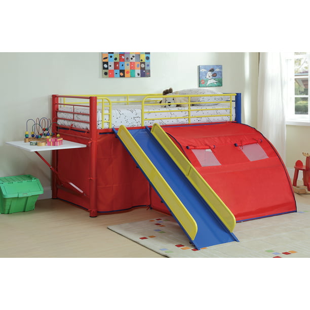 Tent Loft Bed Multi Color Com, Red Blue Yellow Bunk Bed