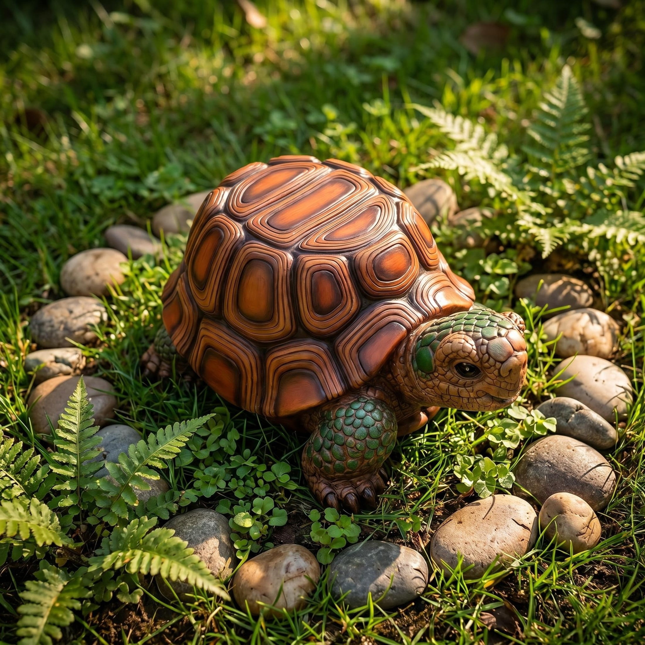 GDF Studio Small Turtle Resin Indoor/Outdoor Guardian Statue, Weather-Resistant Decor Figurine for Garden & Courtyard