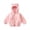 Pink, variant on Lindreshi Winter Coats for Toddler Girls and Boys Toddler Baby Boys Girls Solid Color Plush Cute Bear Ears Winter Hoodie Coat Jacket
