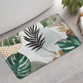 thumbnail image 2 of Green Boho Plant Pattern Bathroom Rugs Mat,Non Slip Microfiber Bathroom Rug,Rubber Backing,Soft Bathroom Mats for Bathroom Floor,Tub and Shower,17x30in(43x75cm), 2 of 5