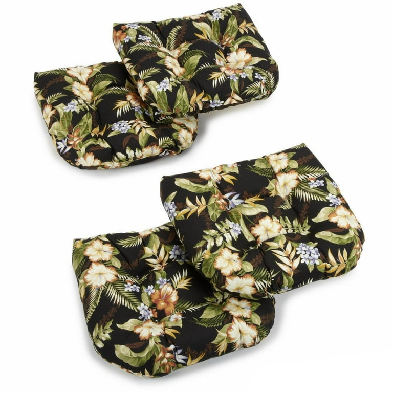 19-inch U-Shaped Spun Polyester Outdoor Tufted Dining Chair