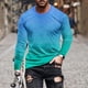 thumbnail image 1 of Blusas y camisas de manga larga con cuello redondo para hombre, blusas casuales de cuello redondo y manga larga, camisetas estampadas, blusas para hombre, 1 of 5