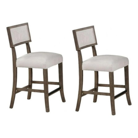 Asten Side Dining Chair Set of 2-Curved Back-Dark Walnut Brown-Gray Seat