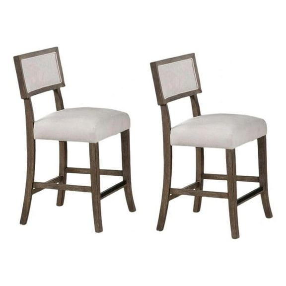 Asten Side Dining Chair Set of 2-Curved Back-Dark Walnut Brown-Gray Seat