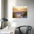 thumbnail image 3 of COMIO  Window Beach Picture Canvas Wall Art Ocean Sunset Decor Yellow Natural Landscape, 3 of 4
