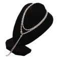 thumbnail image 4 of Soporte de exhibición de collares en forma de V, soporte de busto de joyería elegante de terciopelo negro para joyería del hogar, feria comercial, 4 of 10
