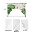 thumbnail image 5 of St. Patrick's Swag Valances for Windows, Small Curtains Drapes, Luck Shamrock Eucalyptus Leaves Flowers Beige Kitchen Window Curtains Over Sink Window Treatment Valance for Bedroom/Bathroom 56"x36", 5 of 5