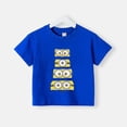 thumbnail image 3 of Camiseta de verano 100 % algodón para adolescentes, camiseta de algodón con cuello redondo y estampado sencillo de Minions de dibujos animados para niños y niñas, ropa de manga corta para niños, 3 of 5