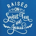 thumbnail image 5 of Wild Bobby Raised on Sweet Tea and Jesus Inspirational/Christian Women Graphic Long Sleeve Tee, Royal, Small, 5 of 5