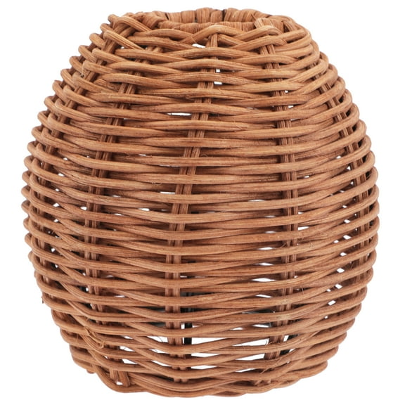 Raindrops  Table Lamp Rattan Base Decorative Fixture Woven Retro Pendant Lights Brown