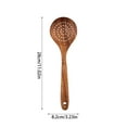 thumbnail image 4 of Precio reducido por tiempo limitado!Juego de utensilios de cocina de teca natural - Cuchara de cocina de agarre cómodo, cuchara de madera para, 4 of 8
