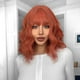 thumbnail image 1 of Orangeshort Curly Women's Bangs Temperature Silk Hair Whole Wig Headband Wig, 1 of 9