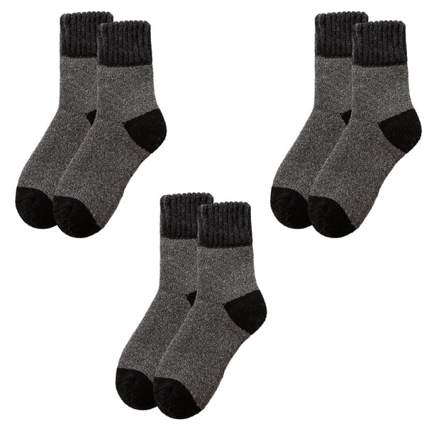 3 pares de calcetines gruesos para hombre, calcetines acolchados de invierno extra gruesos y cálidos, calcetines hasta la mitad de la pantorrilla, calcetines de cachemira